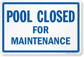 Pool closed for maintenance