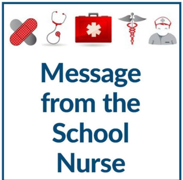 Message from the School Nurse